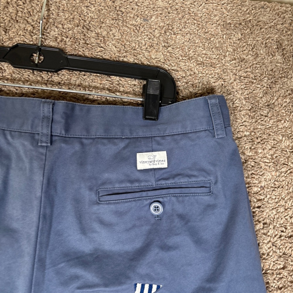 Vineyard Vines Men Nautical Flag Chino Pants‎ Blue Size 35x30 Preppy - Picture 7 of 8